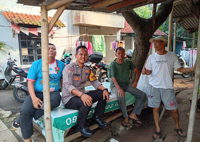 Cooling System, Bhabinkamtibmas Ajak Warga Pondok Jagung Timur Jaga Kondusivitas Lingkungan