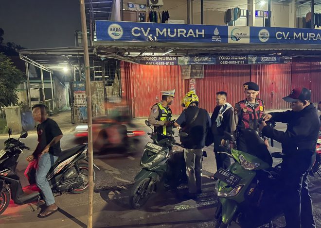 Jaga Kondusivitas Wilayah, Polsek Curug Laksanakan Patroli Razia Stasioner Dini Hari