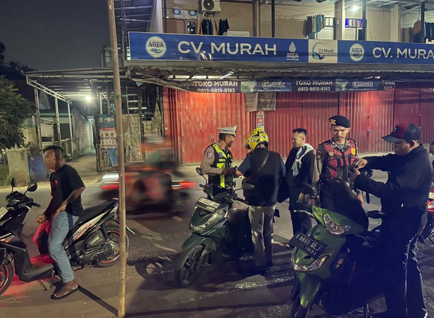 Jaga Kondusivitas Wilayah, Polsek Curug Laksanakan Patroli Razia Stasioner Dini Hari