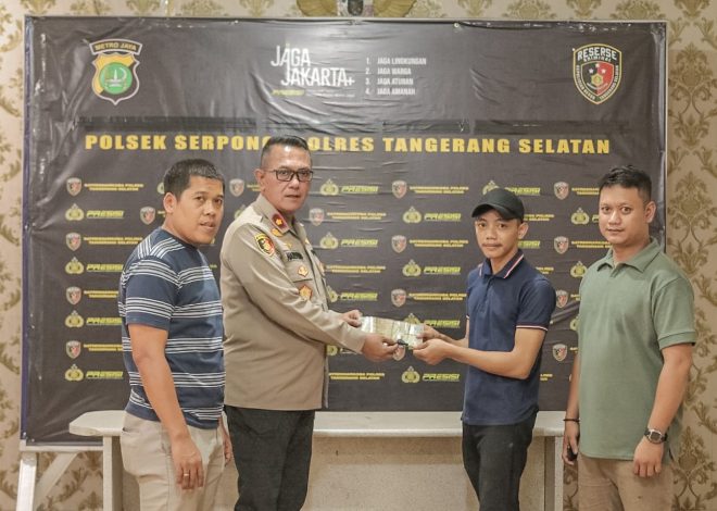 Polsek Serpong Laksanakan Penyerahan Barang Bukti Motor Kepada Korban Curanmor 