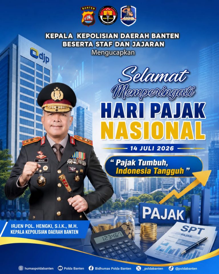 Polda Banten Apresiasi Insan Perpajakan pada Peringatan Hari Pajak Nasional 2026