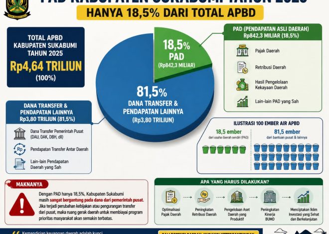 PAD Kabupaten Sukabumi Baru 18,5 Persen, JWI Sukabumi Raya Dorong Terobosan Tingkatkan Kemandirian Fiskal Daerah