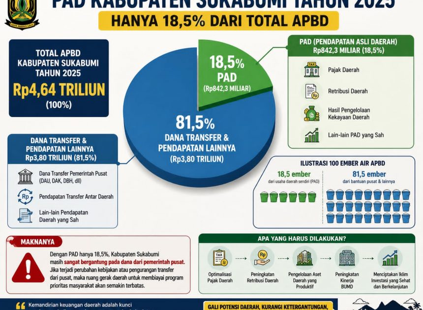 PAD Kabupaten Sukabumi Baru 18,5 Persen, JWI Sukabumi Raya Dorong Terobosan Tingkatkan Kemandirian Fiskal Daerah