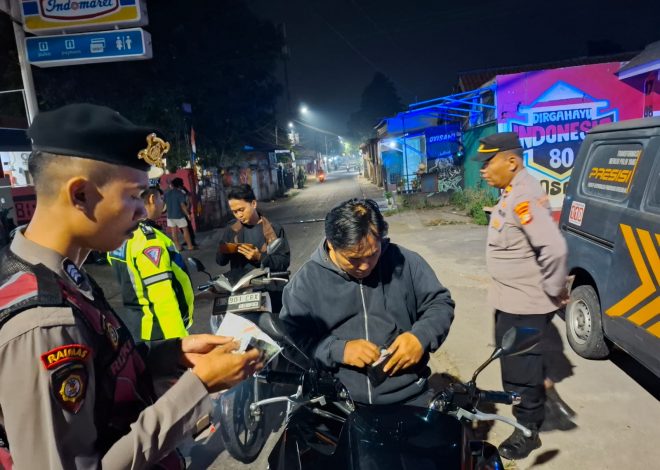 Berantas 3C, Geng Motor, dan Balap Liar, Polsek Curug Gelar Razia Stasioner