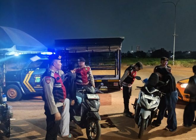 Patroli Razia Stationer Polres Tangerang Selatan Berantas Kejahatan Malam