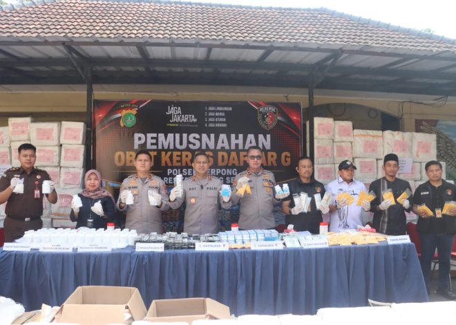 Polres Tangsel Musnahkan 46 Juta Butir Obat Keras Daftar G Hasil Pengungkapan Polsek Serpong