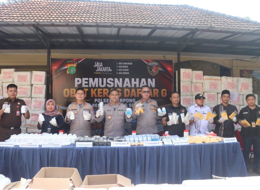 Polres Tangsel Musnahkan 46 Juta Butir Obat Keras Daftar G Hasil Pengungkapan Polsek Serpong