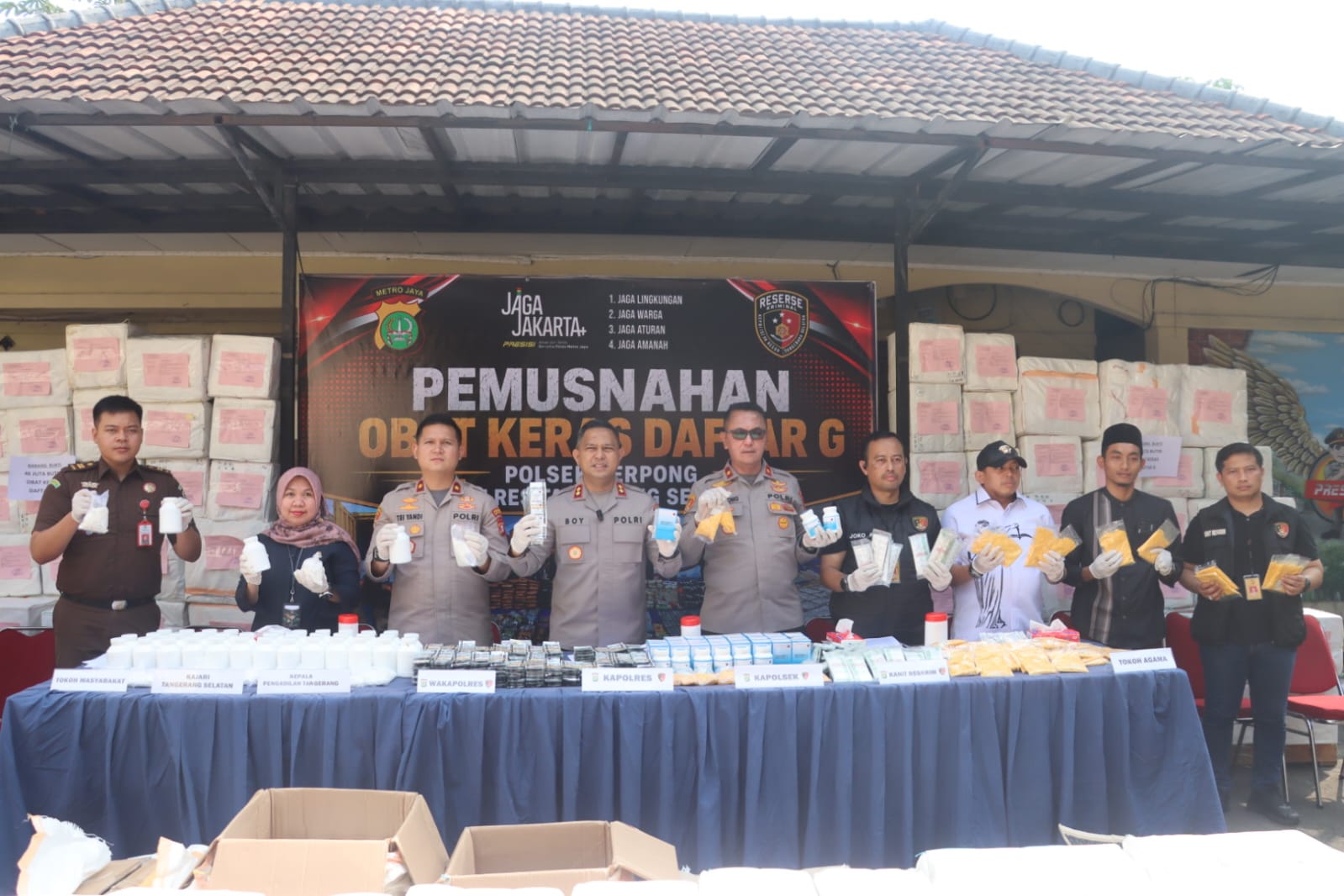 Polres Tangsel Musnahkan 46 Juta Butir Obat Keras Daftar G Hasil Pengungkapan Polsek Serpong